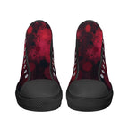 Dot Shift in Red Canvas Hightops (black pair front)