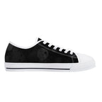 Dot Shift in Gray Canvas Lowtops (white left inside)