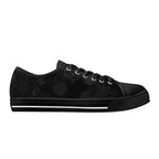 Dot Shift in Gray Canvas Lowtops (black right outside)