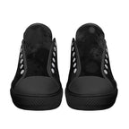 Dot Shift in Gray Canvas Lowtops (black pair front)