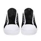 Dot Shift in Gray Canvas Lowtops (white pair front)
