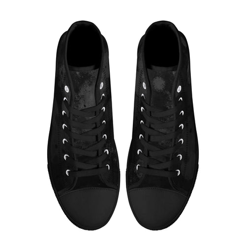 Dot Shift in Gray Canvas Hightops (black pair top)