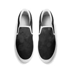Dot Shift in Gray Canvas Slipons (white pair top)