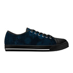Dot Shift in Cobalt Blue Canvas Lowtops (black right outside)