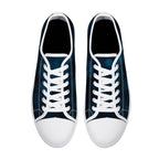 Dot Shift in Cobalt Blue Canvas Lowtops (white pair top)