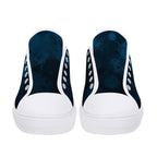 Dot Shift in Cobalt Blue Canvas Lowtops (white pair front)