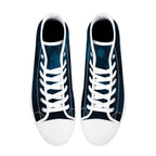 Dot Shift in Cobalt Blue Canvas Hightops (white pair top)