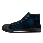 Dot Shift in Cobalt Blue Canvas Hightops (black left outside)