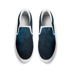 Dot Shift in Cobalt Blue Canvas Slipons (white pair top)