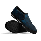 Dot Shift in Cobalt Blue Canvas Slipons (black pair stacked)