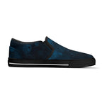 Dot Shift in Cobalt Blue Canvas Slipons (black left inside)