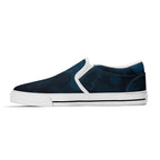 Dot Shift in Cobalt Blue Canvas Slipons (white right inside)