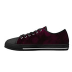 Dot Shift in Burgundy Canvas Lowtops (black right inside)