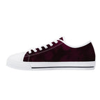 Dot Shift in Burgundy Canvas Lowtops (white right inside)