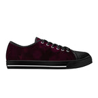 Dot Shift in Burgundy Canvas Lowtops (black right outside)