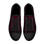 Dot Shift in Burgundy Canvas Lowtops (black pair top)