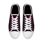 Dot Shift in Burgundy Canvas Lowtops (white pair top)