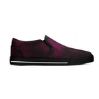Dot Shift in Burgundy Canvas Slipons (black right outside)