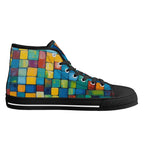 Oil Matrix Canvas Hightops (black left inside)