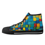 Oil Matrix Canvas Hightops (black right inside)