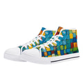 Oil Matrix Canvas Hightops (white pair angled)