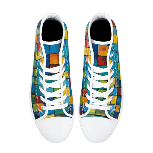 Oil Matrix Canvas Hightops (white pair top)