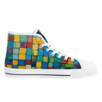 Oil Matrix Canvas Hightops (white left inside)