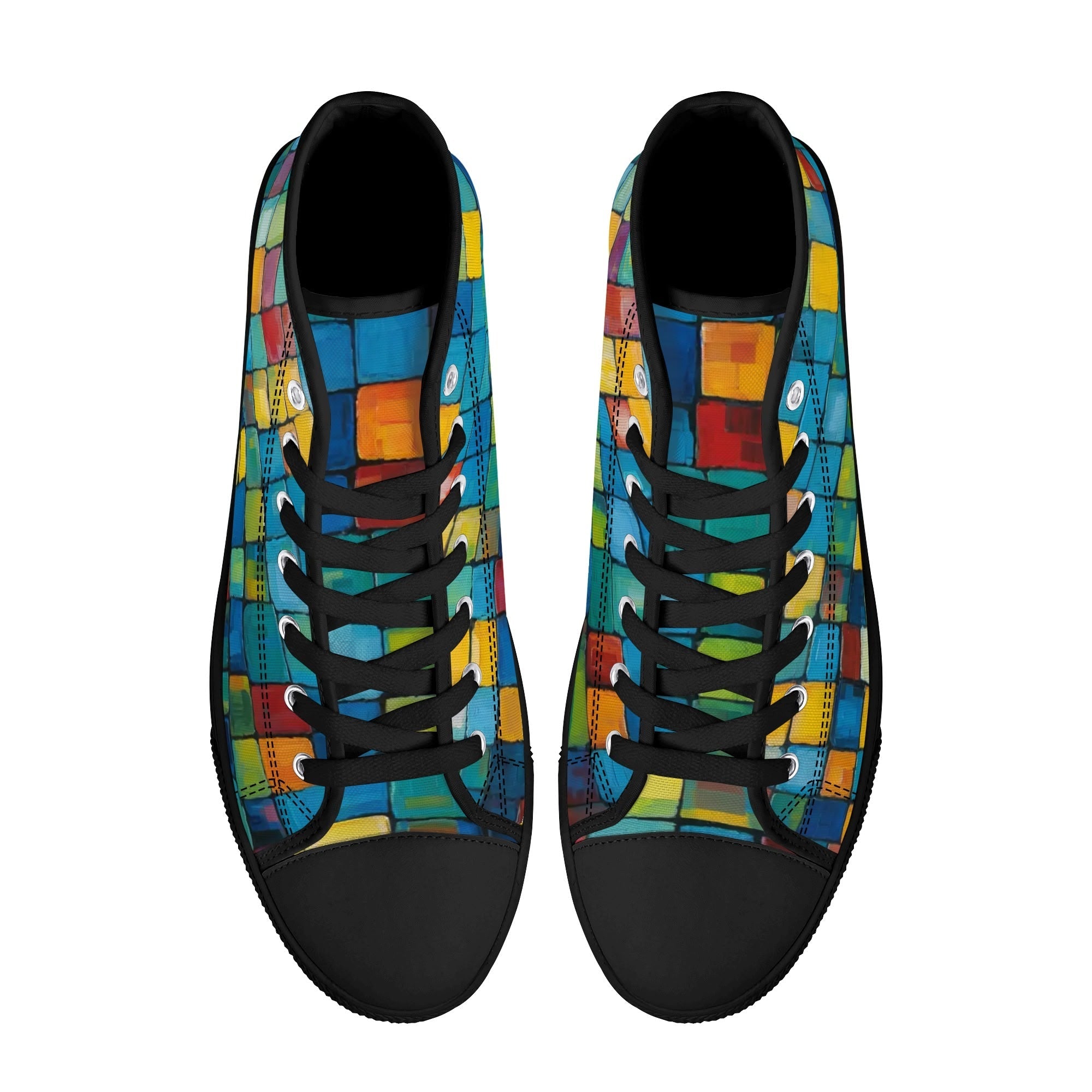Oil Matrix Canvas Hightops (black pair top)