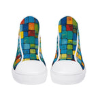 Oil Matrix Canvas Hightops (white pair front)