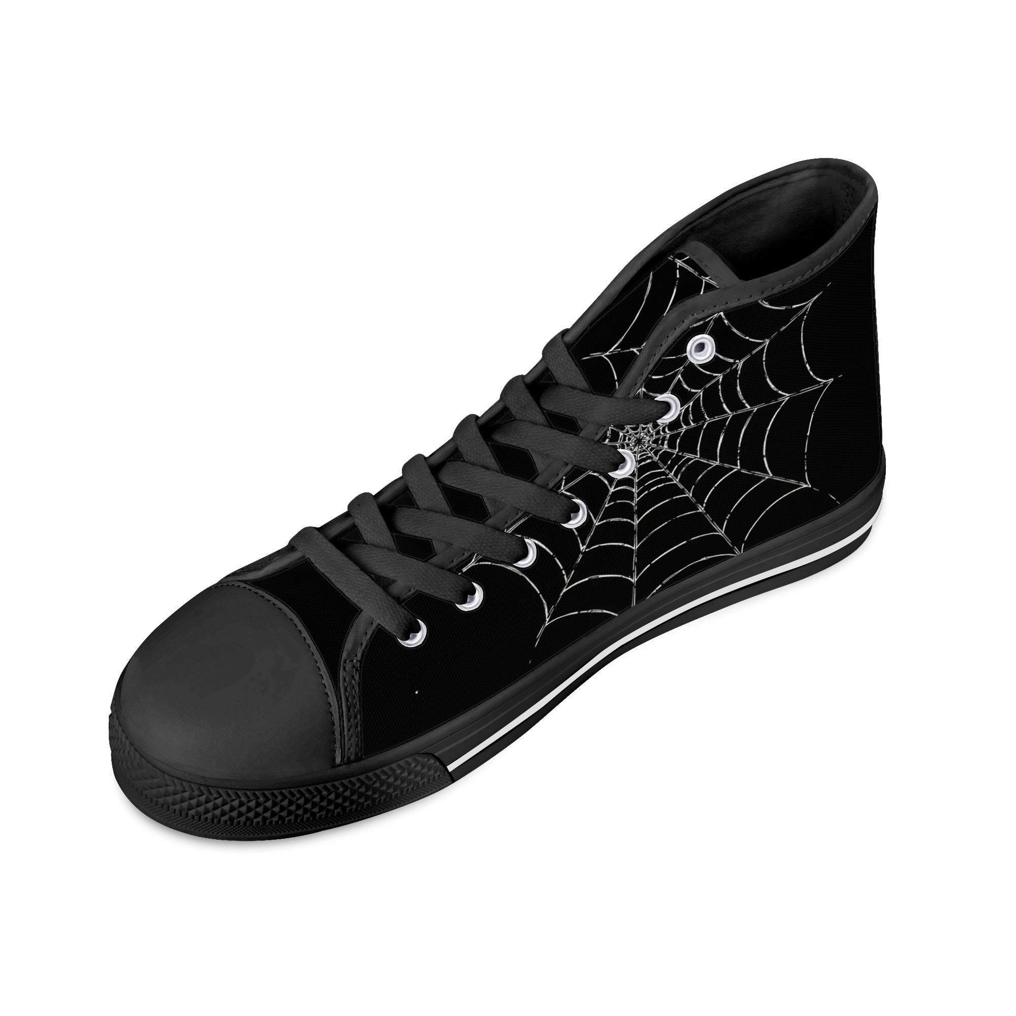 Umbra Web Canvas Hightops (black right above angled)