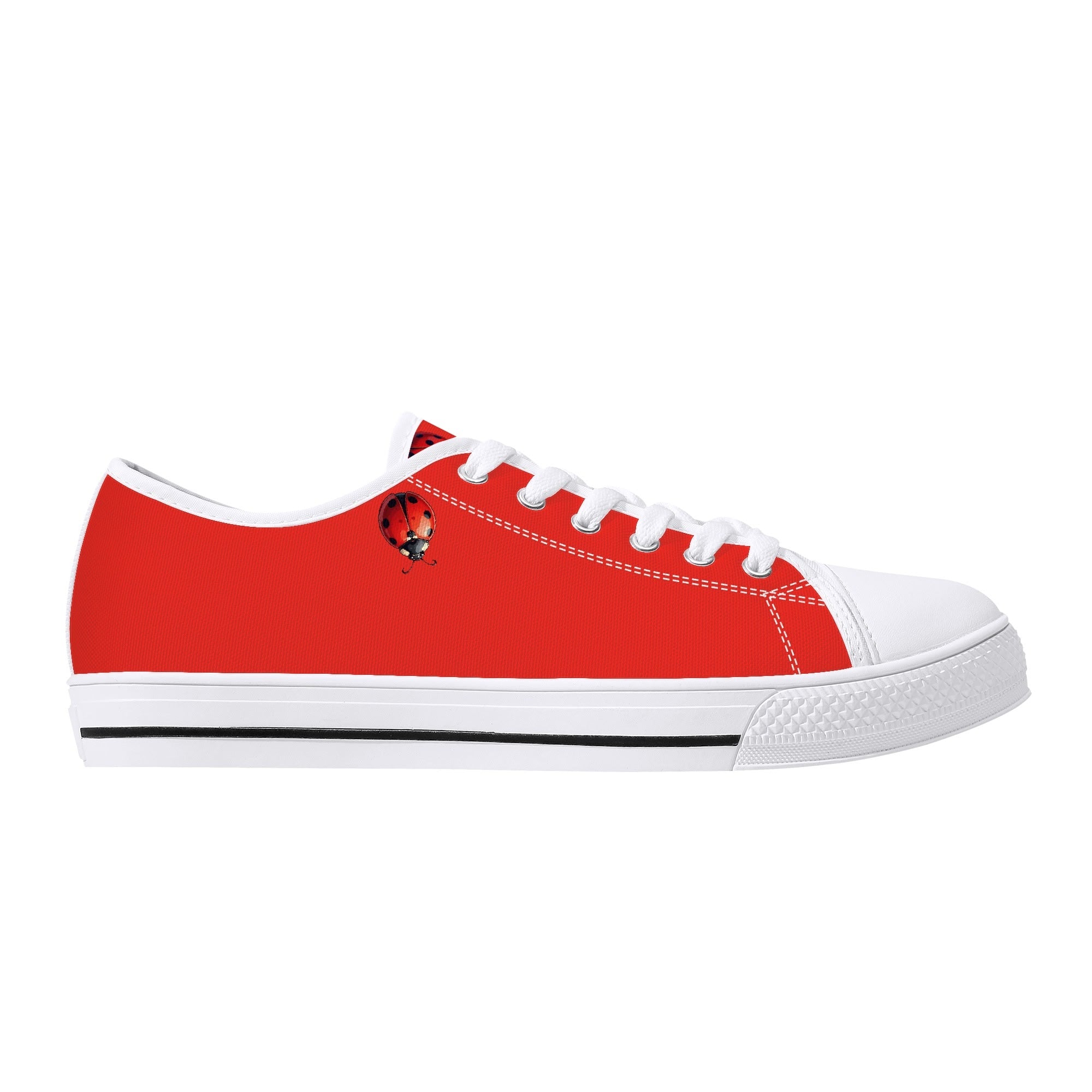 Ladybug Canvas Lowtops (white right outside)