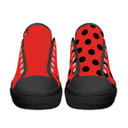 Ladybug Canvas Lowtops (black pair front)