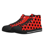Ladybug Canvas Hightops (black pair angled)