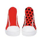 Ladybug Canvas Hightops (white pair front)