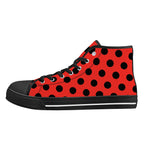 Ladybug Canvas Hightops (black left outside)