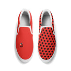 Ladybug Canvas Slipons (white pair top)
