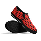 Ladybug Canvas Slipons (black pair stacked)