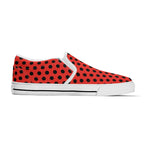 Ladybug Canvas Slipons (white left inside)