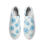 Floral Blue Porcelain Canvas Slipons (white pair top)