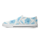 Floral Blue Porcelain Canvas Slipons (white left outside)