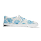 Floral Blue Porcelain Canvas Slipons (white left inside)