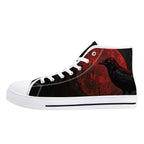 Bloodmoon Raven Canvas Hightops (white left outside)