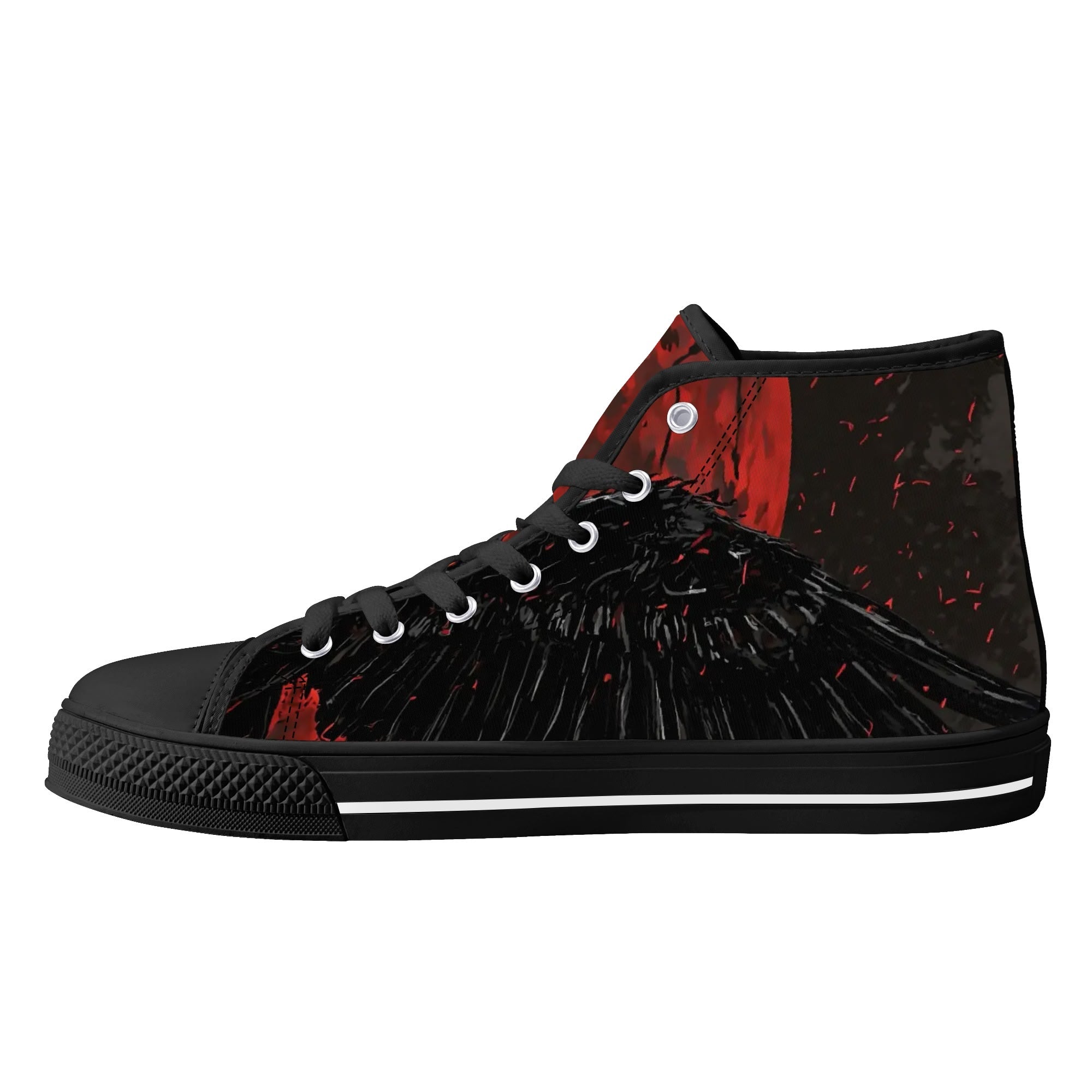 Bloodmoon Raven Canvas Hightops (black right inside)