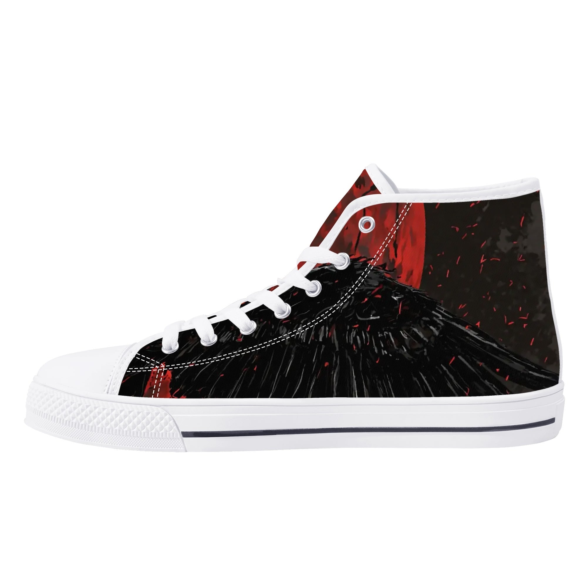 Bloodmoon Raven Canvas Hightops (white right inside)