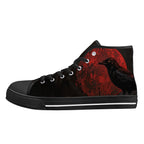 Bloodmoon Raven Canvas Hightops (black left outside)