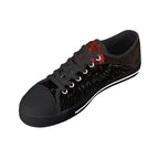 Bloodmoon Raven Canvas Lowtops (black right above angled)
