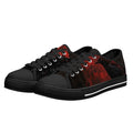 Bloodmoon Raven Canvas Lowtops (black pair angled)