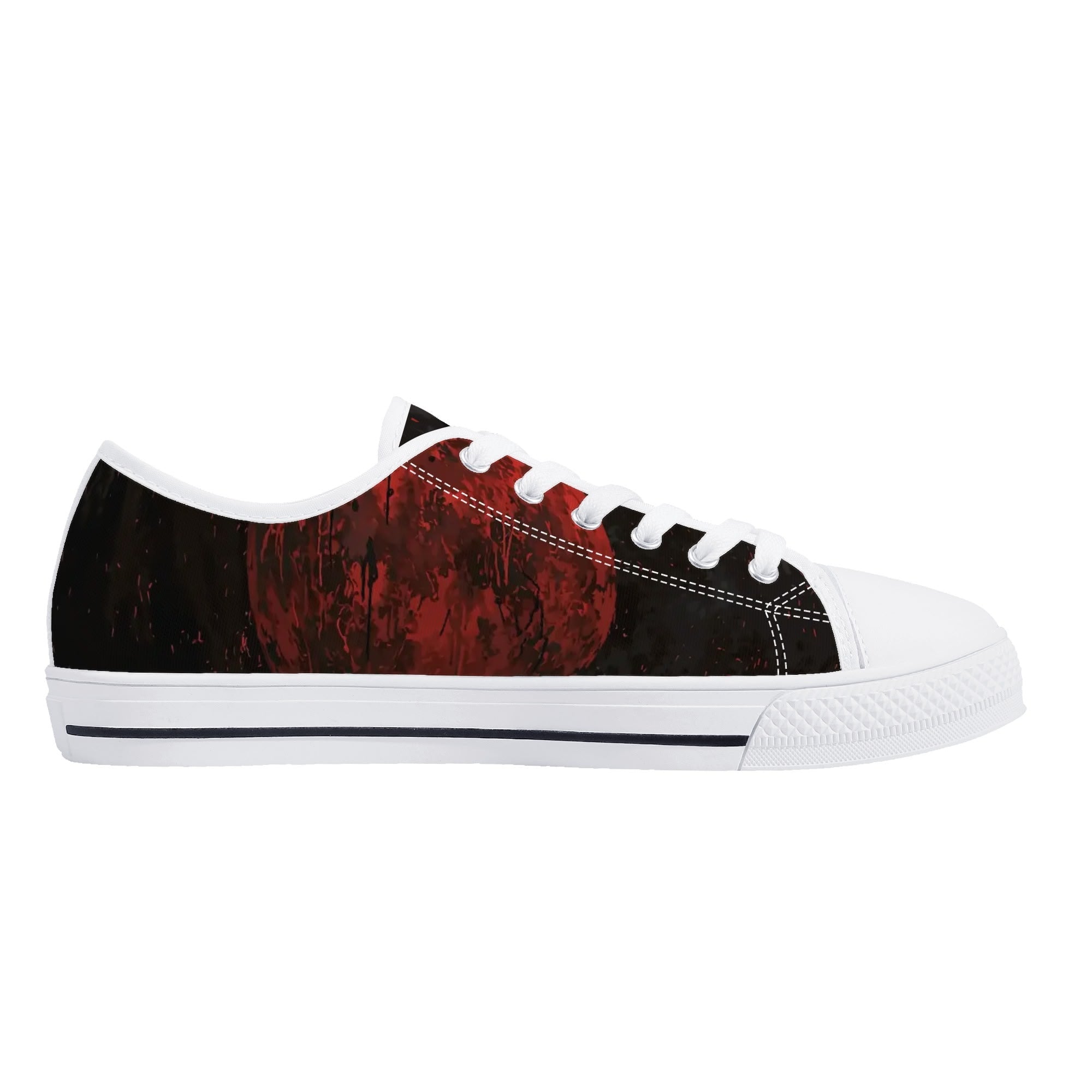 Bloodmoon Raven Canvas Lowtops (white left inside)