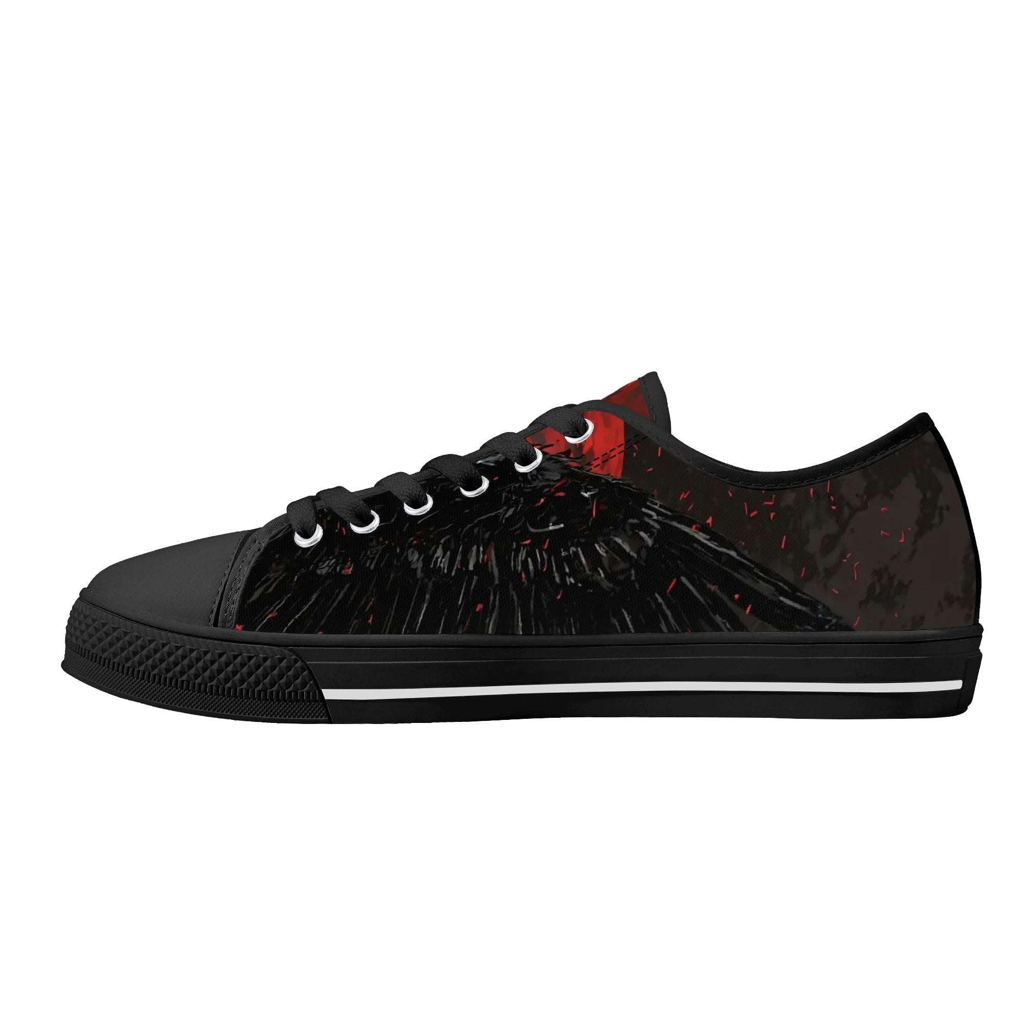 Bloodmoon Raven Canvas Lowtops (black right inside)