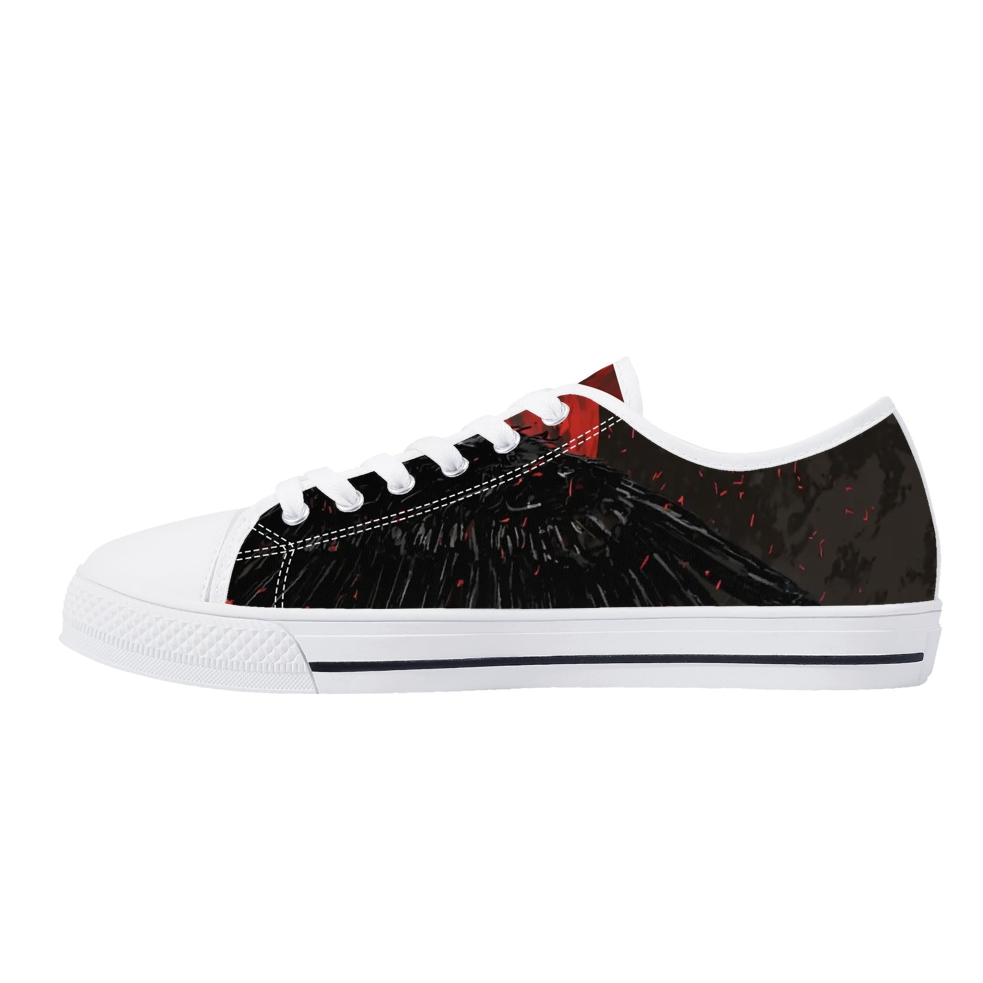 Bloodmoon Raven Canvas Lowtops (white right inside)